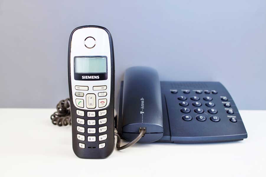 A landline phone